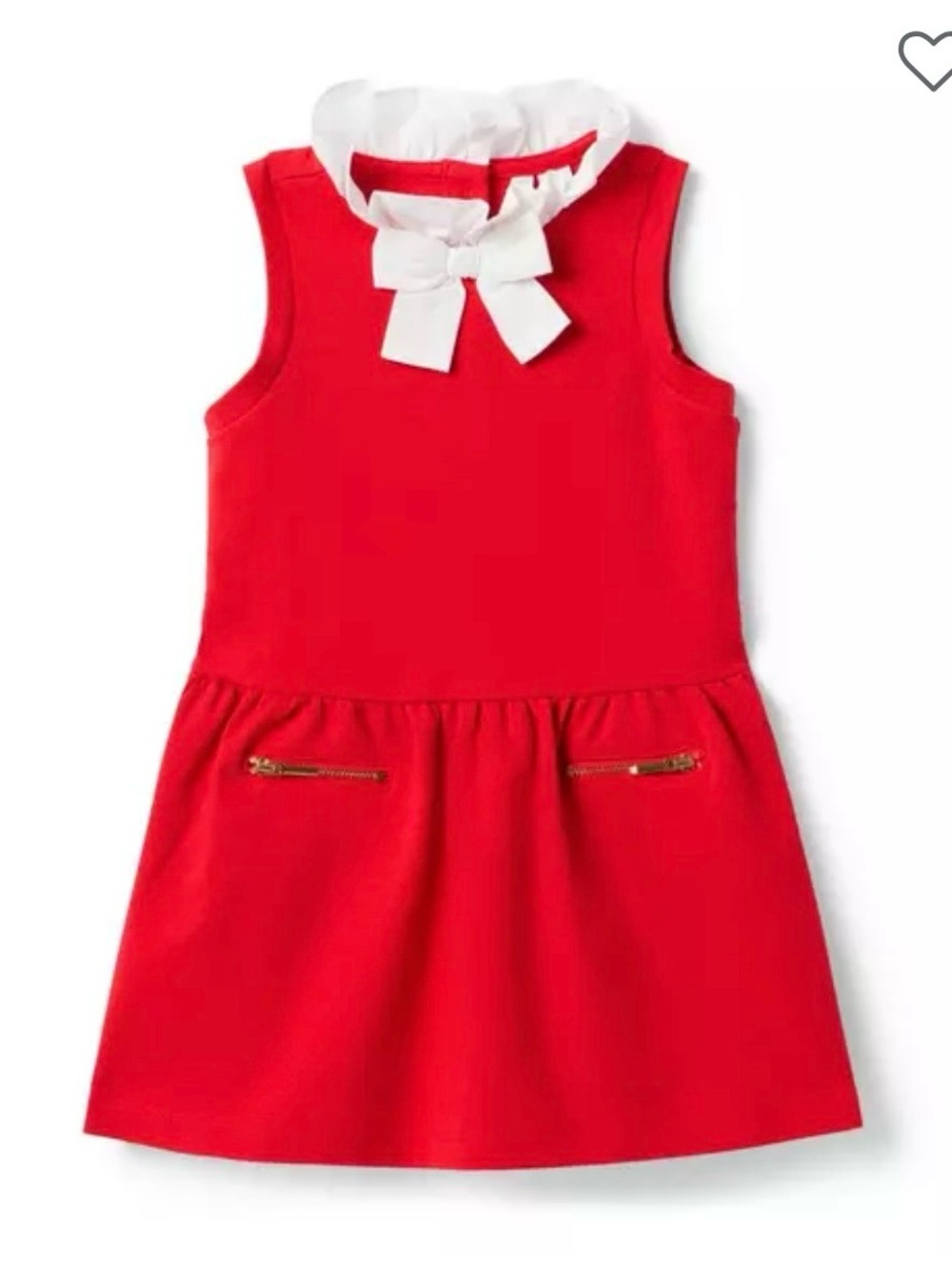 Janie and Jack The Ponte Café Dress in True Red Size 4Y